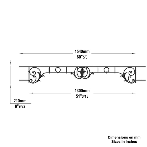 Appui de fentre CHAMBORD longueur 1540mm FL3455 Appuis de fentres Appuis de fentres CHAMBORD FL3455