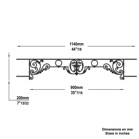 Appui de fentre CHINON longueur 1140mm FL3458 Appuis de fentres Appuis de fentres CHINON FL3458
