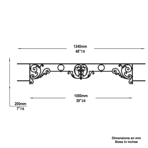 Appui de fentre CHINON longueur 1240mm FL3459 Appuis de fentres Appuis de fentres CHINON FL3459