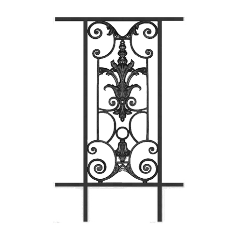 Garde-corps Amboise longueur 720mm hauteur 1100mm FL3475 Balustrade en fonte Balustrade AMBOISE FL3475