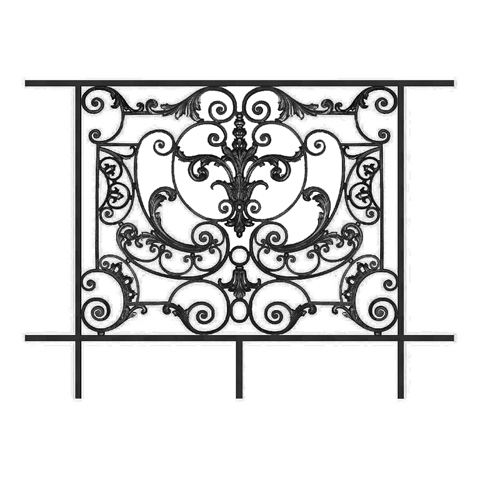 Garde-corps Amboise longueur 1440mm hauteur 1100mm FL3478 Balustrade en fonte Balustrade AMBOISE FL3478