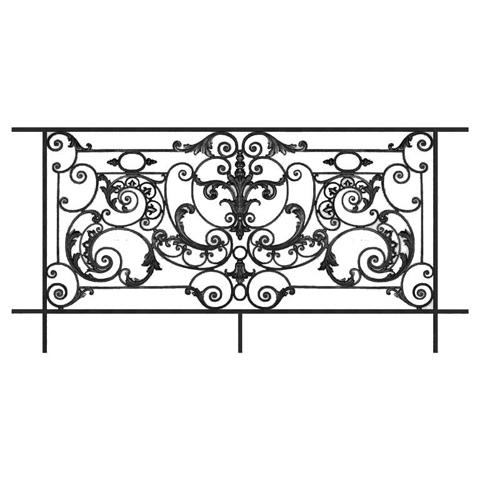 Garde-corps Amboise longueur 2200mm hauteur 1100mm FL3481 Balustrade en fonte Balustrade AMBOISE FL3481