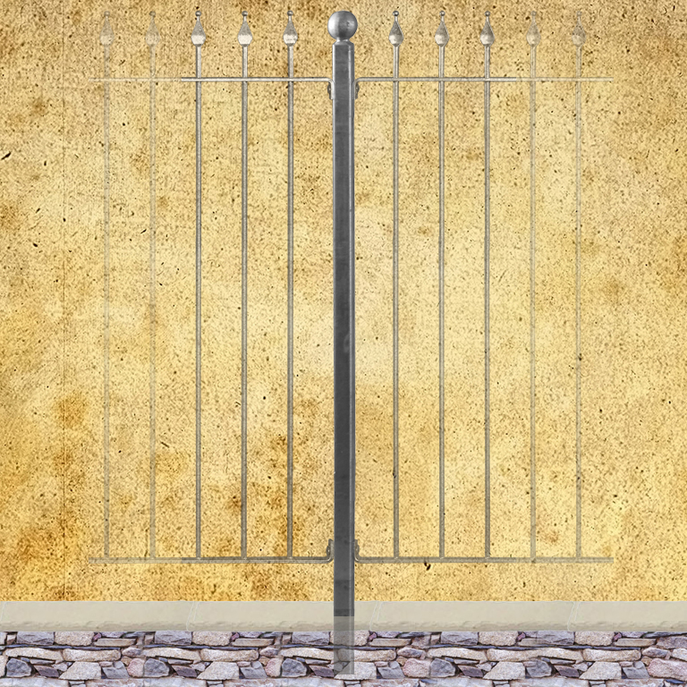 Poteau de cloture Linear a sceller 1650mm FT42091 Poteau  sceller Trous entr'axe moyen FT42091