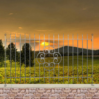 Grille de cloture GENOVA 12 prte  poser