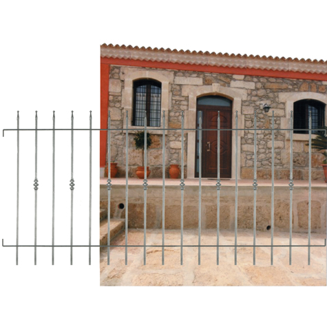 Grille de cloture FERRARA 10 prte  poser FT42391 Clture FERRARA Grille hauteur 1m et 1,2m FT42391