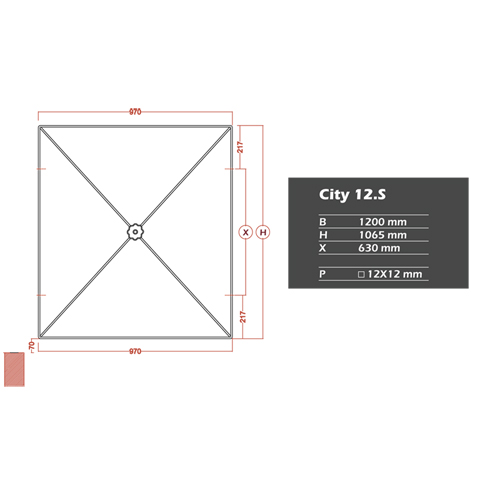Barrire urbaine CITY 12S prte  poser FT42900 Barrire urbaine simple FT42900