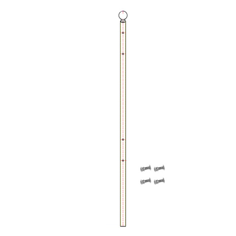Poteau de cloture Gradius  sceller 1200mm FT4301 Poteau Gradius A sceller H1200mm FT4301