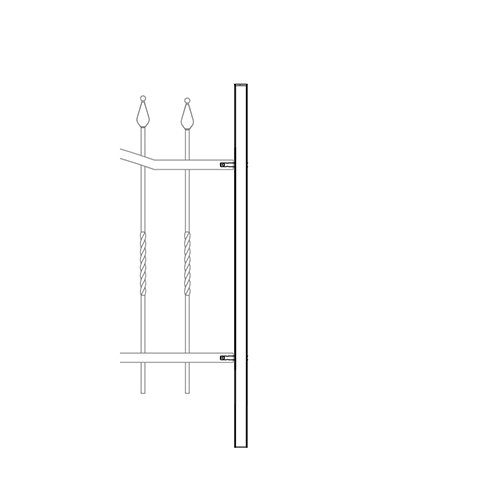 Poteau de dpart  sceller de cloture ELEGANCE FT43404 Poteau  sceller Pour cloture ELEGANCE FT43404