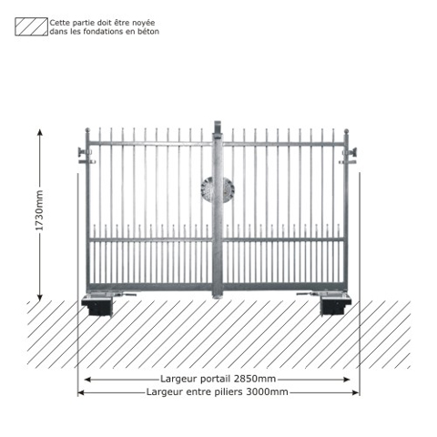 Portail IRIS 3m 12x12 ouverture motorisable FT43583 Portail IRIS et DEMETRA ouverture mcanisable FT43583