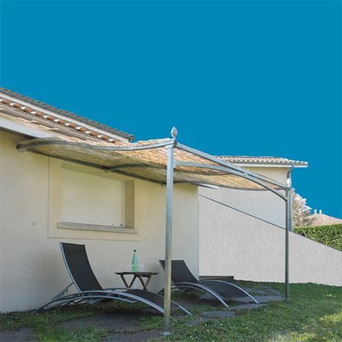 Pergola murale Alize 3mx3m livre en kit  assembler sans soudure