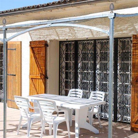 Pergola murale Alize 6mx3m  livre en kit  assembler sans soudure