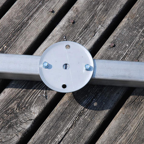 Platine acier galvanis de fixation de pergola mistral ou alize