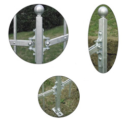 Poteau de cloture Gradius  sceller 1200mm FT4301 Poteau Gradius A sceller H1200mm FT4301