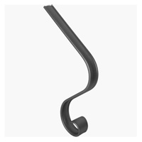 Crosse de dpart 40x8mm longueur 450x180mm acier profil