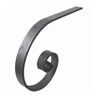 Crosse de dpart 40x8mm longueur 250x300mm acier profil forg