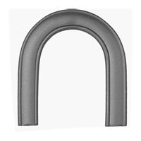 Coude de main courante 40x8mm cintre  180 en acier profil