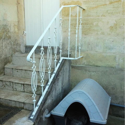 Crosse de dpart 380x100mm plat 40x10mm bomb en acier forg