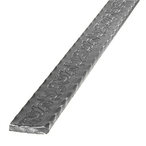 Main courante 40x8mm longueur 3m acier martel sculpt