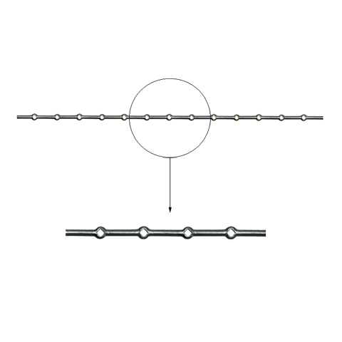 Barre 20x20mm losange 13 trous 20x20mm renfls losange pour clotures et grilles de dfenses
