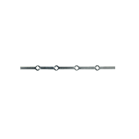 Barres 14x14mm 4 trous losange 14x14mm renfls longueur 70cm pour grilles de dfense