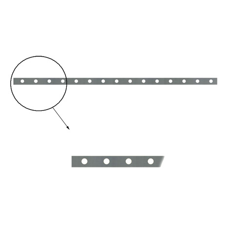 Barre poinonne 40x8mm 14 trous 20mm longueur 2m pour cltures et grilles