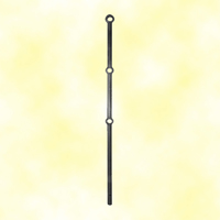 Poteau acier forg 1200mm rond de 30mm  trous renfls 26mm et 32mm