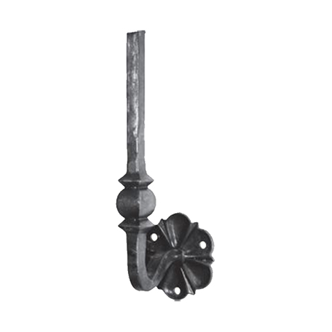 Patre acier forg 360x100mm carr 14x14mm support de main courante FL3321 Support mural coud Patre forge FL3321