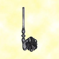 Patre acier forg 360x100mm rond de 14mm support de main courante