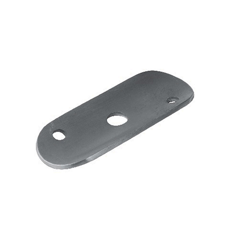 Platine support acier 70x27mm epr 2mm pour tube diametre 42,4mm