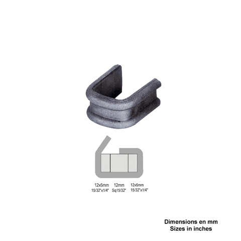 Colliers 2 nervures 14x4mm pour 2x 12x12mm  pour enserrage de balustres FM3452 Colliers de serrage Colliers FM3452