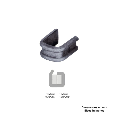 Colliers 2 nervures 14x4mm pour 2x 12x6mm  pour enserrage de balustres FM3453 Colliers de serrage Colliers FM3453