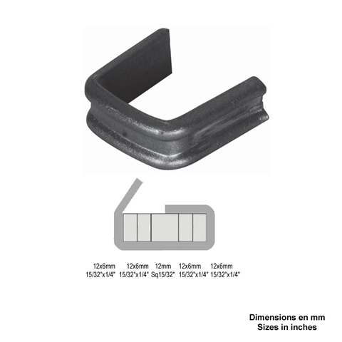 Collier 2 nervures 14x4mm pour 3x 12x12mm pour enserrage de balustres FM3454 Colliers de serrage Colliers FM3454