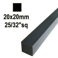 Barre profile carr 20x20mm longueur 2m lisse en acier lamin brut