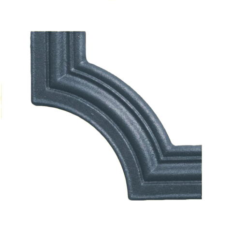 Moulure d'angle pour profil 45x16 hauteur 125mm pour soubassement de portail