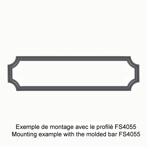 Moulure d'angle pour profil 45x16 hauteur 125mm pour soubassement de portail