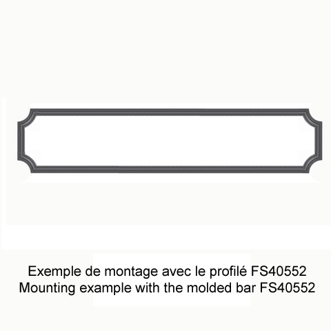 Moulure d'angle pour profil 35x12mm en fonte pour habillage de soubassement de portail