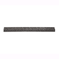 Profil moulur 50x15mm en aluminium pour habillage des soubassements de portails