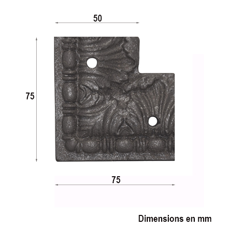 Moulure d'angle pour profil 50x15 hauteur 75mm pour soubassement de portail FS405591 Profil moulur bas de portail dcor moulur pour profil FS405591