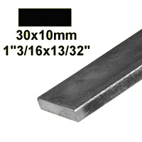 Barre profile plate 30x10mm longueur 3m lisse en acier lamin brut