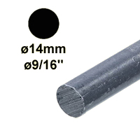 Barre profile rond 14mm longueur 3m lisse en acier lamin brut