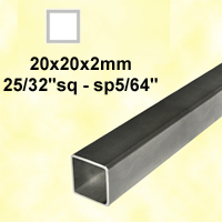 Barre profile tube 20x20mm longueur 3m carr lisse acier lamin brut