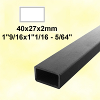 Barre profile tube 40x27mm longueur 3m rectangulaire lisse acier brut