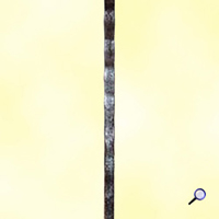 Barre profile carre 12x12mm longueur 2m martele 4 faces acier brut