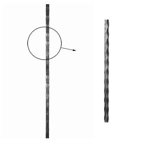 Barre profile carre 12x12mm longueur 2m ma