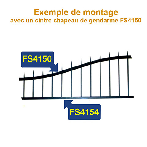 Tube lisse 40x30mm perc trous 17mm pour portais ou cltures